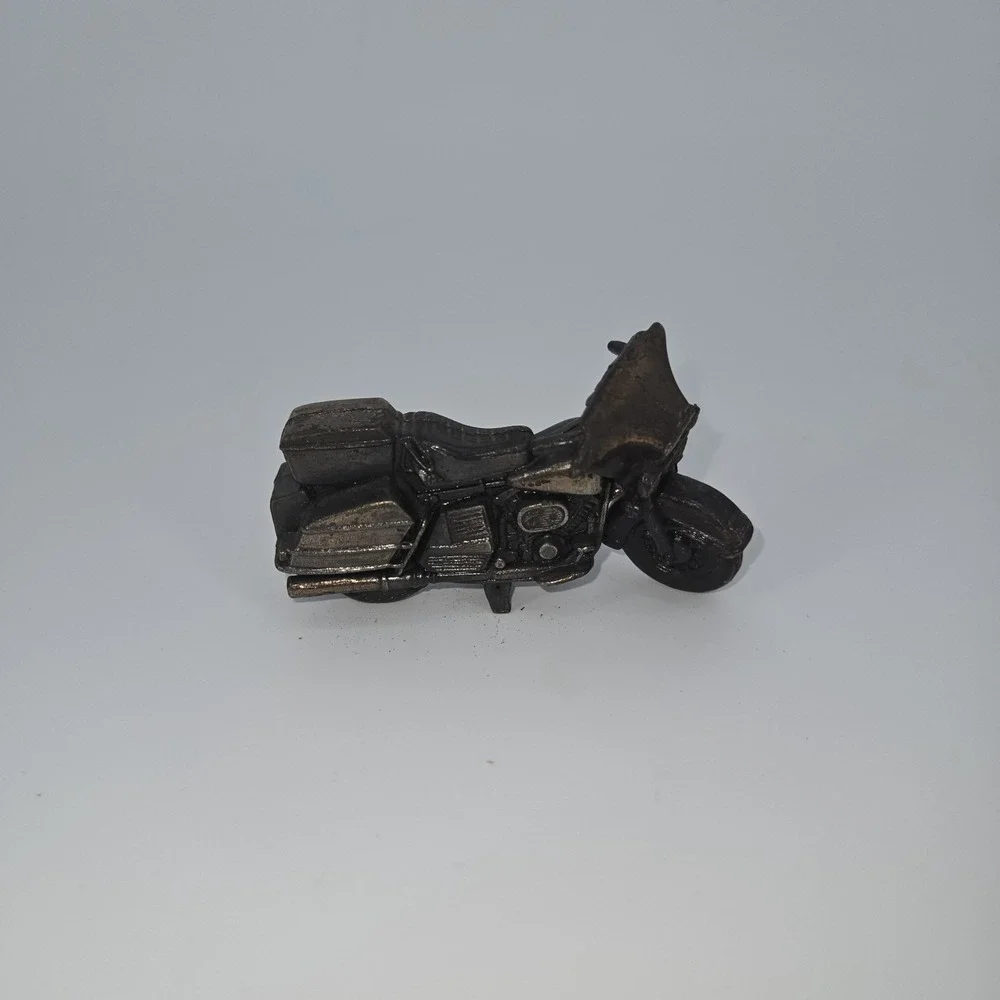 Vintage Cast Metal Motorcycle Pencil Sharpener Made in Hong‎ Kong 1970s